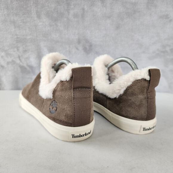 Timberland Shoes Womens Size 10 Slip on Suede Leather Faux Fur Lined Skyla Bay - Picture 8 of 11